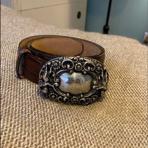 Vintage Brighton Leather Belt Large